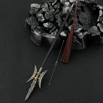 Amazon.co.jp: 三国志武器 呂布奉先 方天画戟双月版 22cm